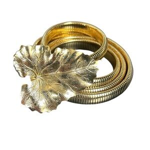 Vintage Gold Leaf Snake Belt Size S/M